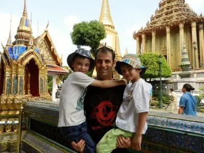Travelling with children. Remember they have small legs!