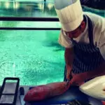husband chef working