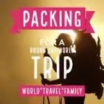 Packing for a Round the world trip female backpacker