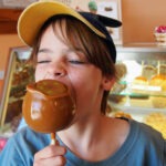 Food highlight from around the world, a candy apple in the USA