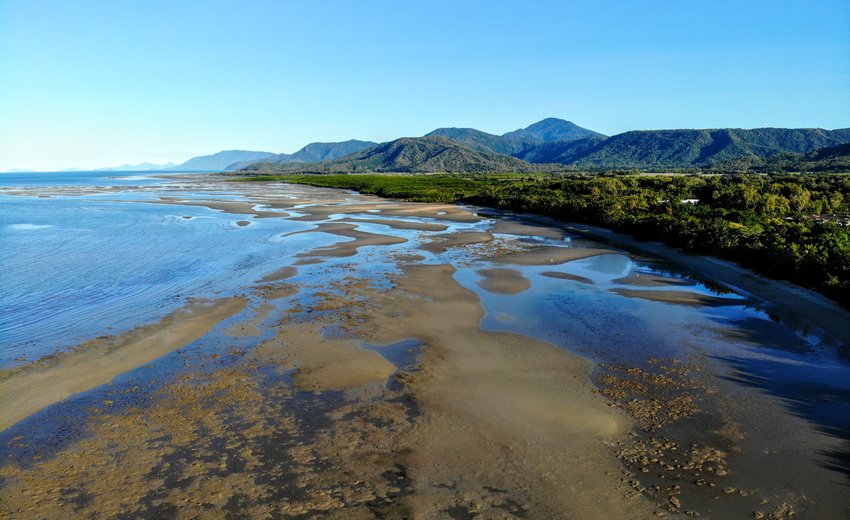 Four Mile Beach Port Douglas Low Tide May Drone Photography