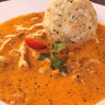 Bowl of hungarian food with dumpling