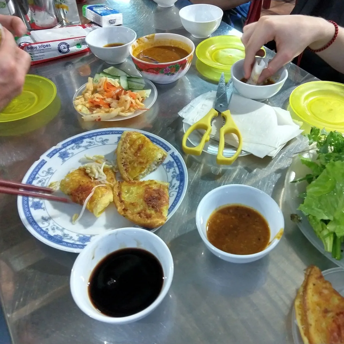 Banh Xeo, Making and Eating Vietnamese Crispy Pancakes.