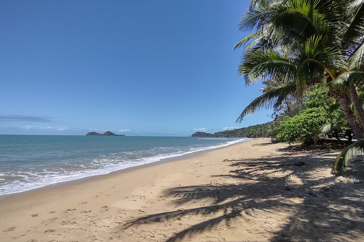 Ellis beach. Nice beach between Cairns and Port Douglas. Has stinger Net.