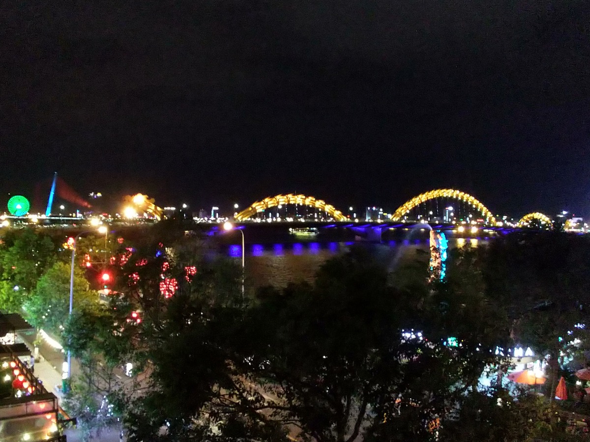 Da Nang dragon bridge breathes fire and water