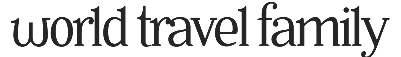 world travel family text logo