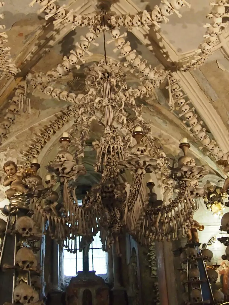Bone Church Sedlec Monastery Chandelier