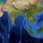 Where is UAE on the map? Globe showing UAE's position in Asia