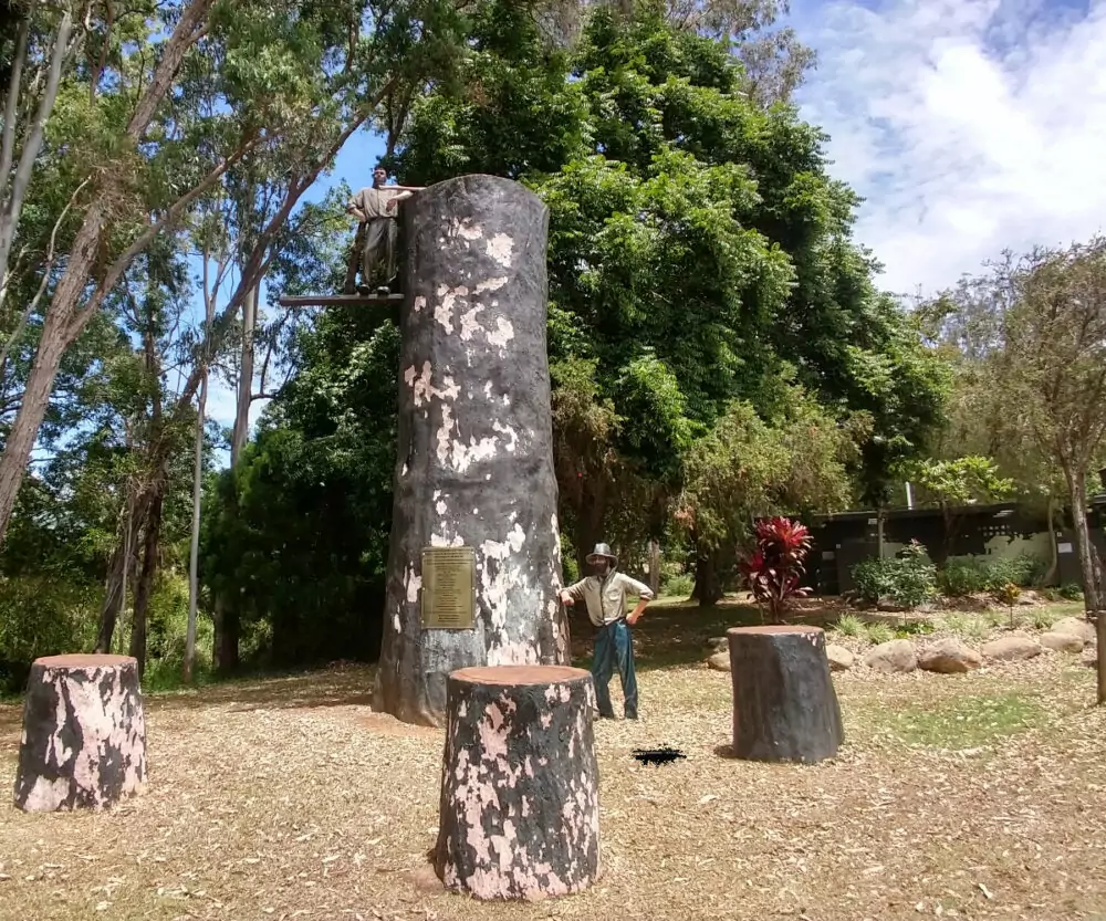 Logging memorial Atherton Tablelands