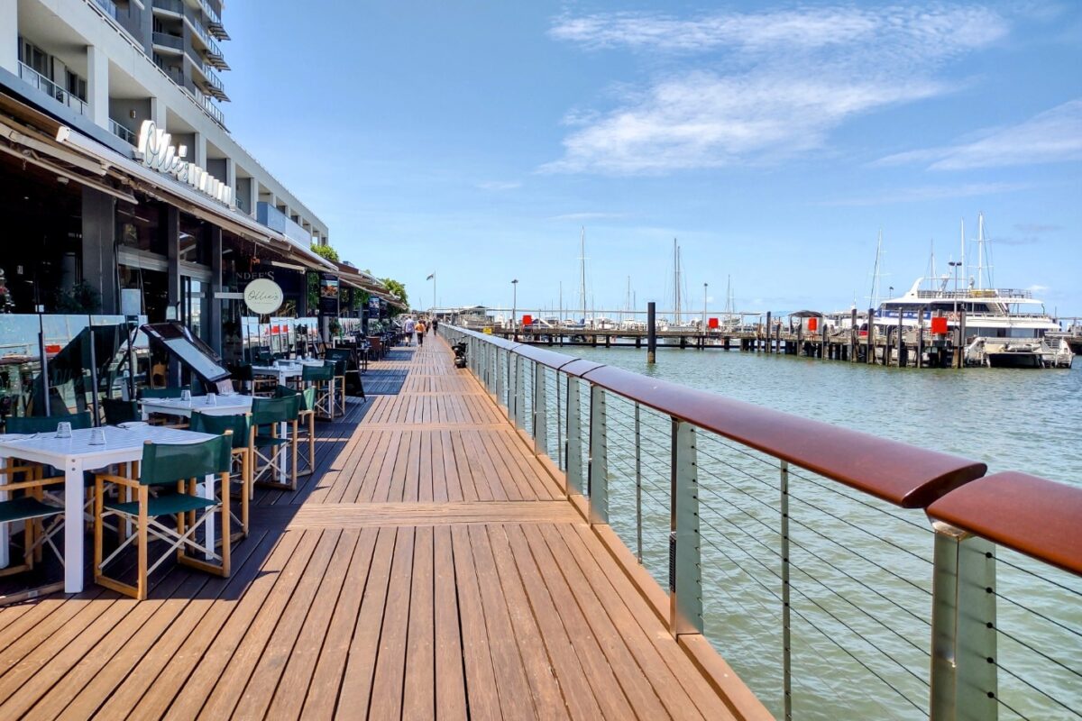 cairns waterside boardwalk cairns city on estuary dining restaurants