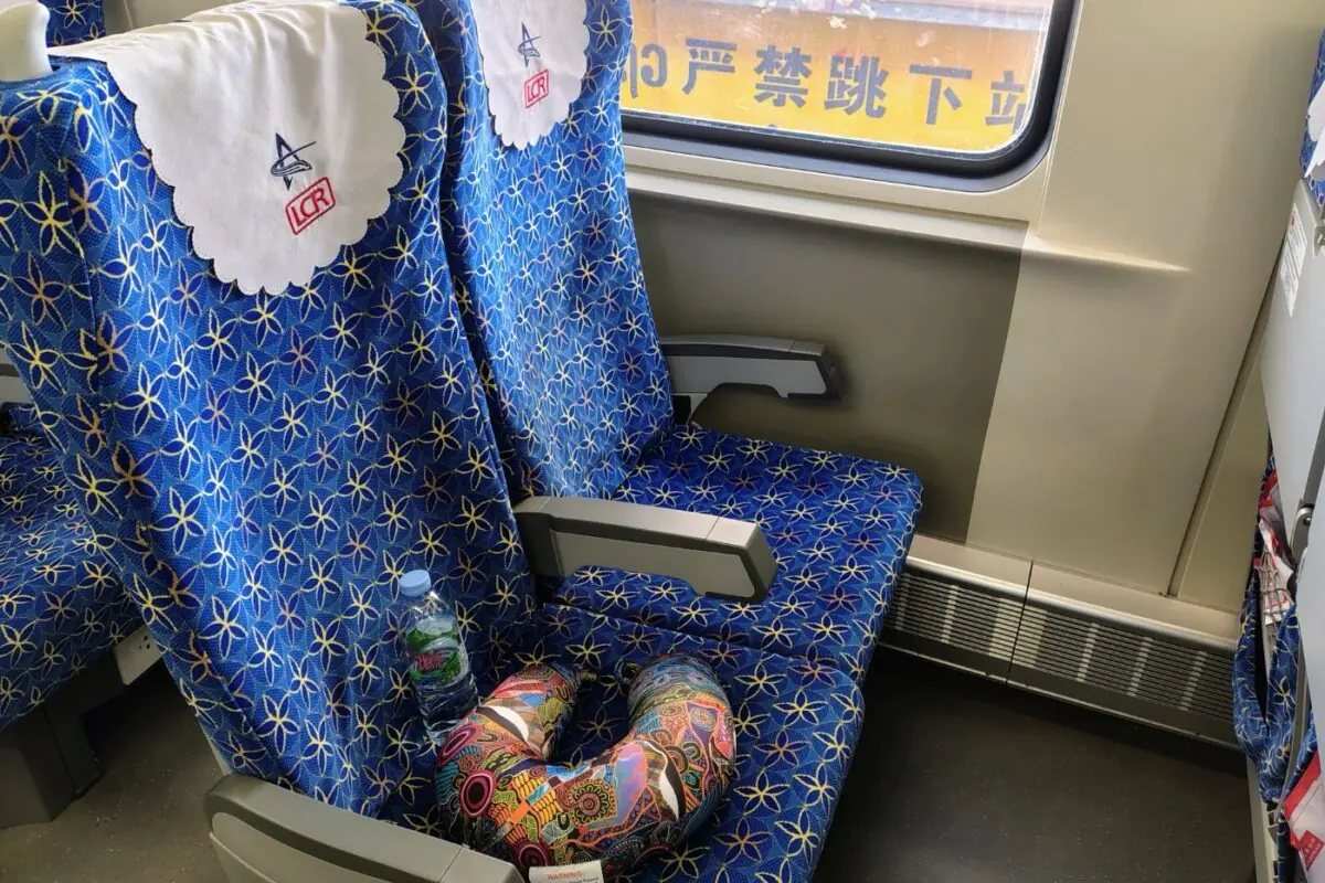 Laos LCR train carriage 2nd class