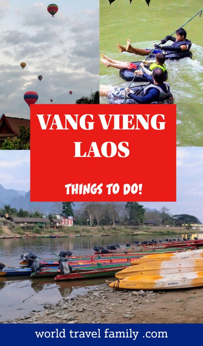 Vang Vieng Laos, kayaking, tubing, hot air balooning