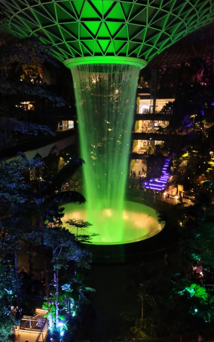 Singapore Airport Waterfall